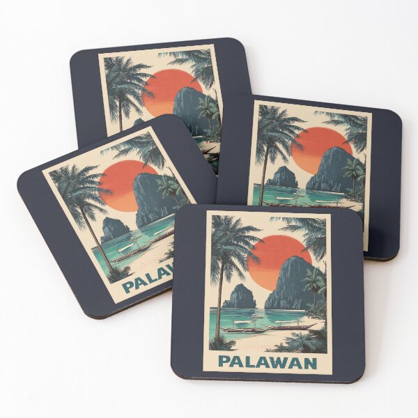 Item preview, A Vintage Travel Illustration of the Palawan - Philippines designed and sold by GoodOldVintage.