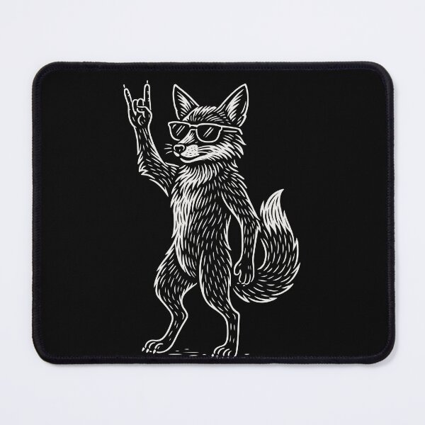 Item preview, Rock Music Metal Music Funny Fox Heavy Metal designed and sold by LuminOrb.