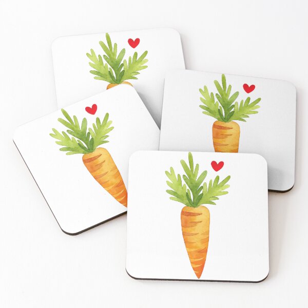Item preview, Watercolor Carrot with Heart Illustration designed and sold by ArtfulWeave.