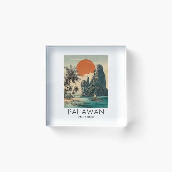 Item preview, A Vintage Travel Illustration of the Palawan - Philippines designed and sold by GoodOldVintage.