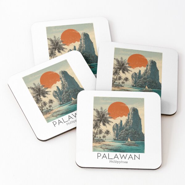 Item preview, A Vintage Travel Illustration of the Palawan - Philippines designed and sold by GoodOldVintage.