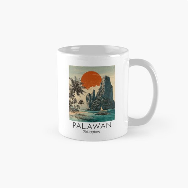 Aperçu de l'œuvre Illustration de voyage vintage de Palawan, Philippines créée et vendue par GoodOldVintage.
