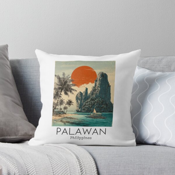 Item preview, A Vintage Travel Illustration of the Palawan - Philippines designed and sold by GoodOldVintage.