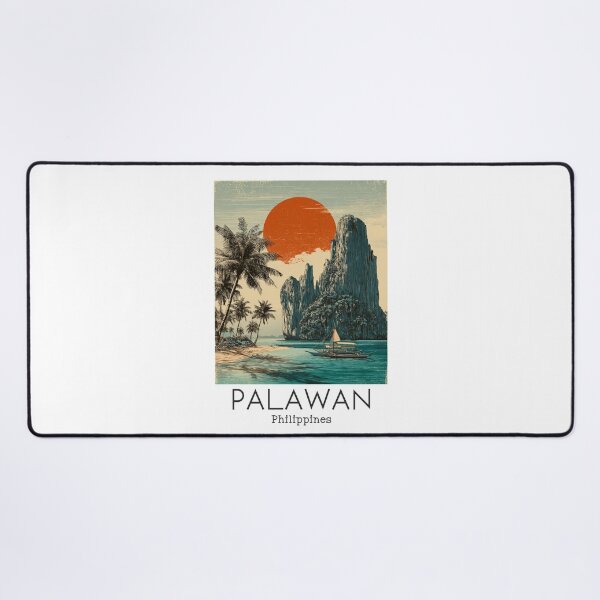 Item preview, A Vintage Travel Illustration of the Palawan - Philippines designed and sold by GoodOldVintage.