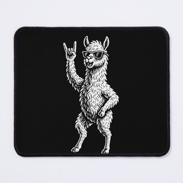 Item preview, Rock Music Funny llama alpaca Heavy Metal designed and sold by LuminOrb.