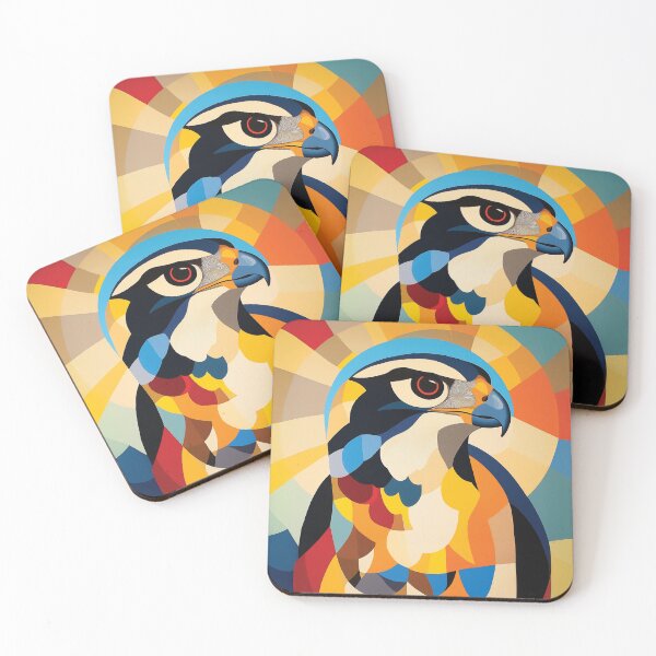 Item preview, Modern digital design of falcon with bold vibrant colors. designed and sold by HEMRO.