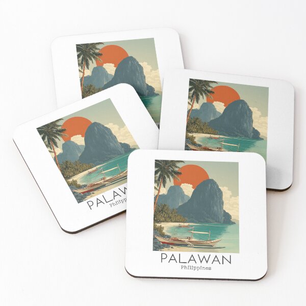 Item preview, A Vintage Travel Illustration of the Palawan - Philippines designed and sold by GoodOldVintage.