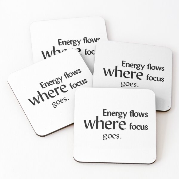 Item preview, Energy Flows Where Focus Goes – Motivational Mindset Quote designed and sold by CHAYOST.