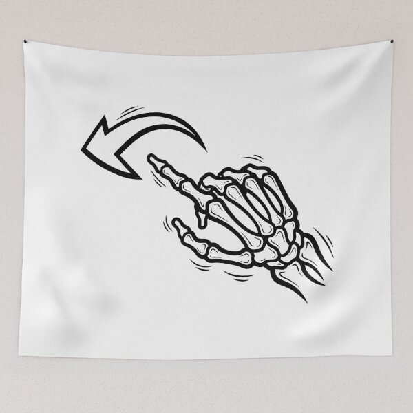 Item preview, Minimalist skeletal hand pointing to drag to the side. designed and sold by AFernandesDSG.