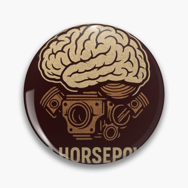 Item preview, Car Guy Brain – Eats Horsepower for Breakfast | Retro Engine Head Design designed and sold by BoostedBy13.