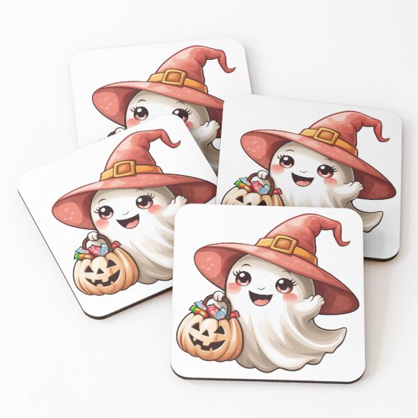 Artikelvorschau, Cute Ghost Witch Hat Trick or Treat Halloween entworfen und verkauft von Alla-Creates.