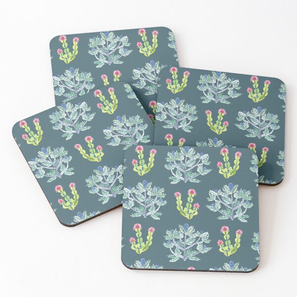 Item preview, Blooming cactuses on blue  designed and sold by Blooming June Design.