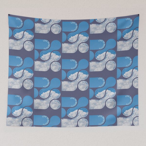 Item preview, Live in Beauty – Serene Blue Sky and White Clouds designed and sold by liveinbeauty.