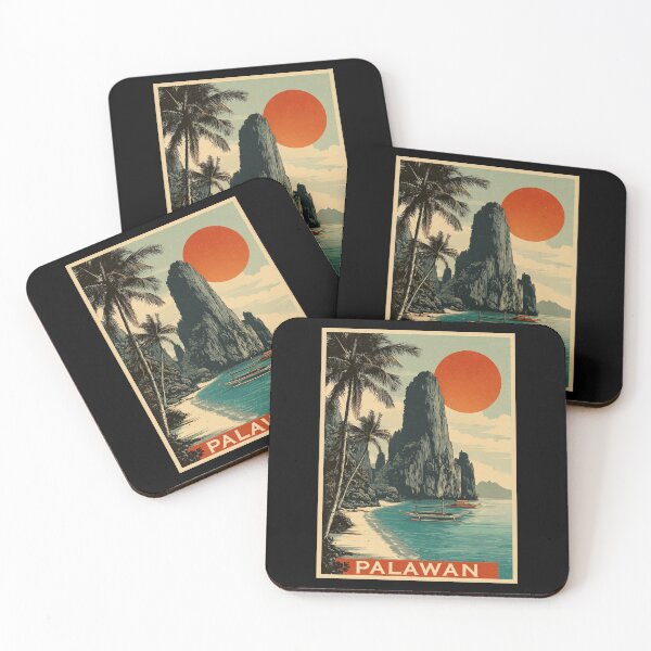 Item preview, A Vintage Travel Illustration of the Palawan - Philippines designed and sold by GoodOldVintage.