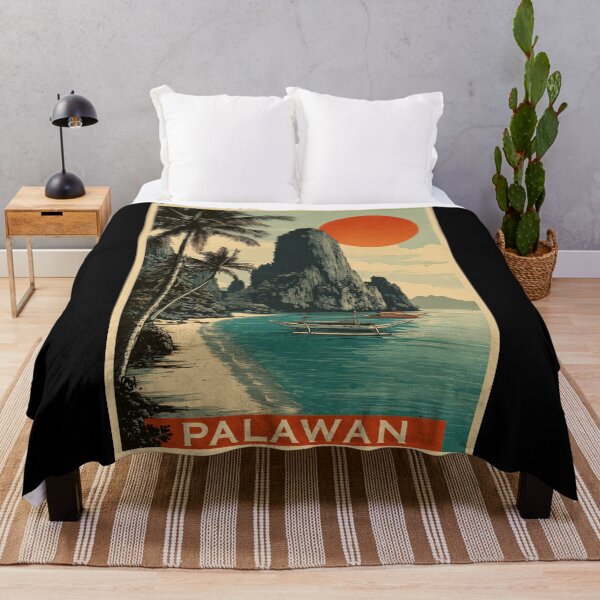 Item preview, A Vintage Travel Illustration of the Palawan - Philippines designed and sold by GoodOldVintage.