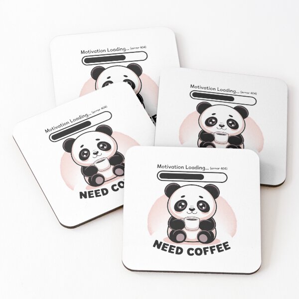 Item preview, Kawaii Panda Motivation Loading Error 404 designed and sold by MagicWander.