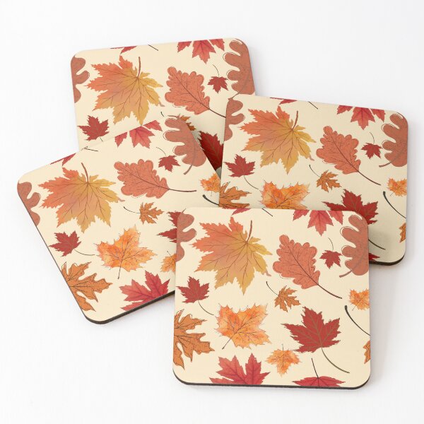 Item preview, “Autumn Leaves Pattern – Cozy Fall Aesthetic Red & Orange Maple Design” designed and sold by CHAYOST.