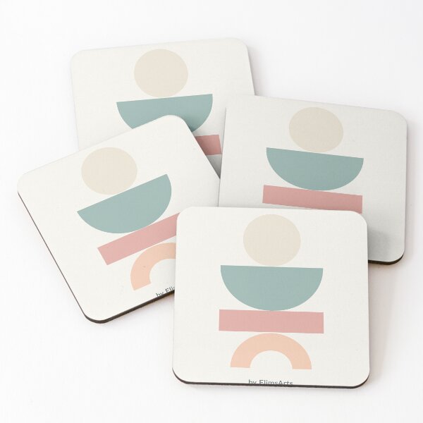 Item preview, Pastel Geometric Minimalist Art – Soft Shapes Abstract Design by ElimsArtss designed and sold by ElimsArtss.