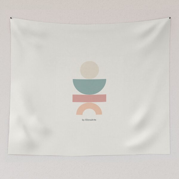 Item preview, Pastel Geometric Minimalist Art – Soft Shapes Abstract Design by ElimsArtss designed and sold by ElimsArtss.