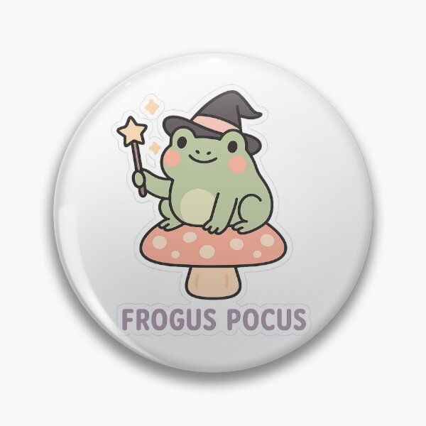 Item preview, Frogus Pocus – Witchy Frog on a Mushroom designed and sold by Thorrdu.