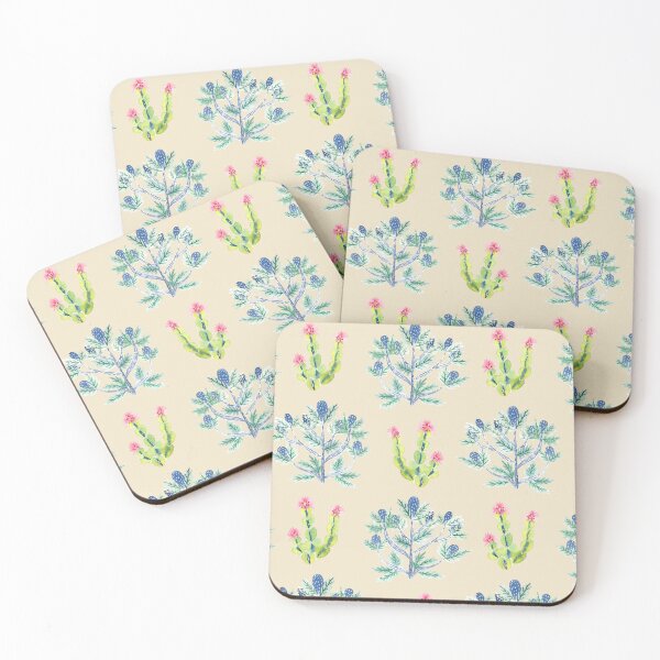Item preview, Blooming cactuses on beige designed and sold by Blooming June Design.