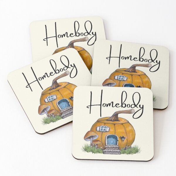 Item preview, Homebody, with Cute Pumpkin House and Mushrooms designed and sold by JoyfulWhimsy.