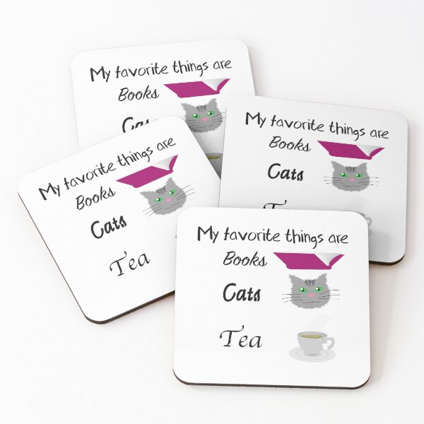 Item preview, Favorite things- books, cats, tea designed and sold by DesignsbyDustin.