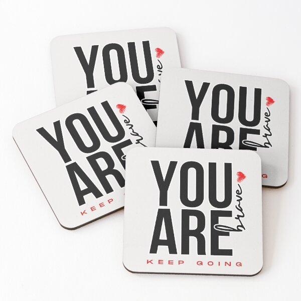 Item preview, You Are Brave Typography Design designed and sold by WarriorsArmour.