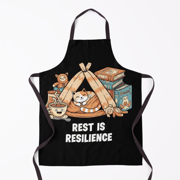 Item preview, Whimsical Cat in Blanket Cave – Cozy Comfort Illustration with Funny Quote “Rest is Resilience” designed and sold by kubix81.