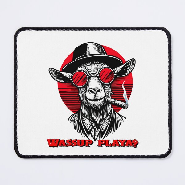 Item preview, Wassup Playa | Funny Mafia Goat Gangster T-Shirt designed and sold by majesty-prints.