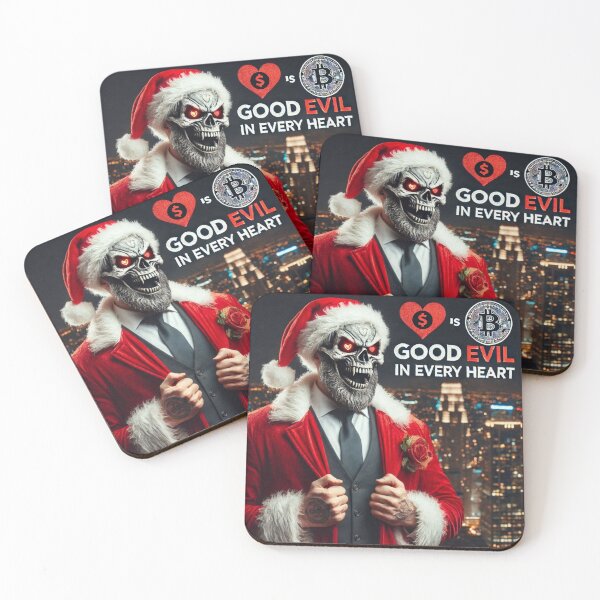 Item preview, Gothic Santa Bitcoin Skull Night designed and sold by Voodoo Store Paranormal Collections.