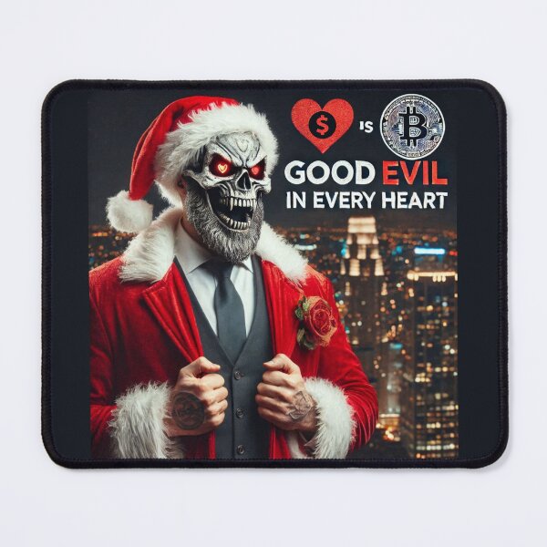 Item preview, Gothic Santa Bitcoin Skull Night designed and sold by Voodoo Store Paranormal Collections.