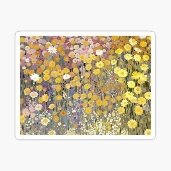 Aperçu de l'œuvre Le jardin de fleurs dorées de Gustav Klimt créée et vendue par maniacfitness.
