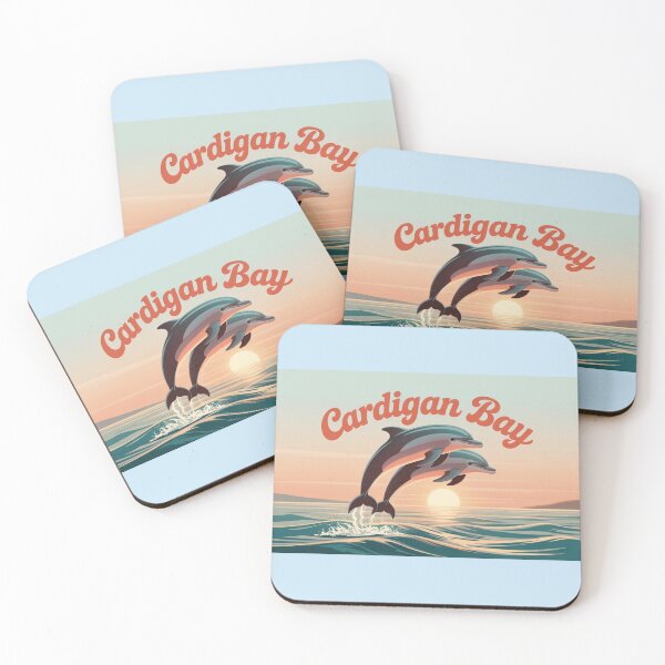 Item preview, Cardigan Bay Dolphins - Retro Sunset Vibes designed and sold by ByBryteG.
