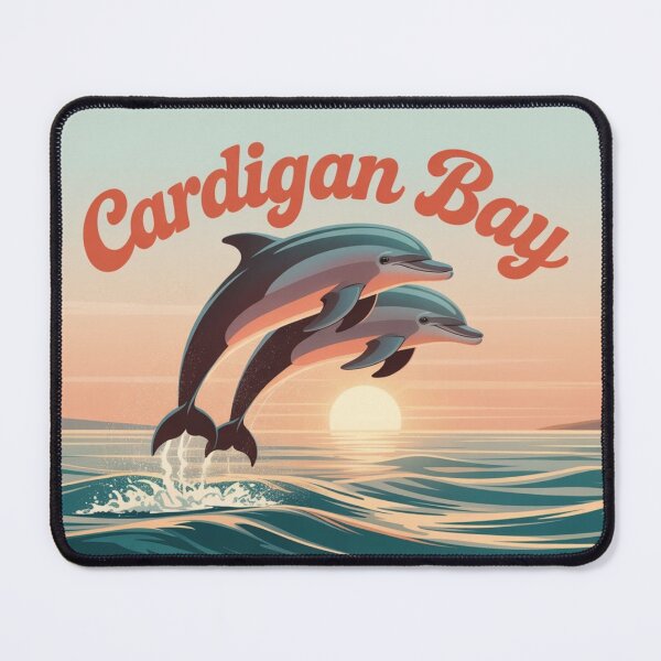 Item preview, Cardigan Bay Dolphins - Retro Sunset Vibes designed and sold by ByBryteG.