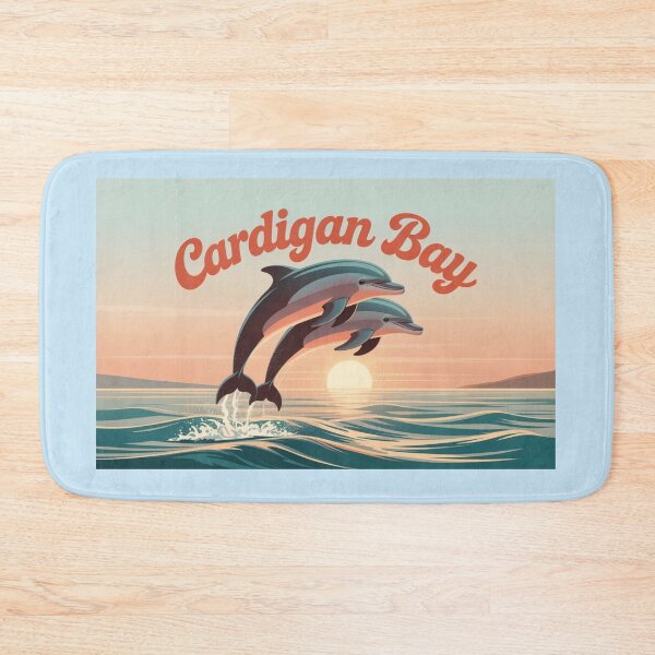 Item preview, Cardigan Bay Dolphins - Retro Sunset Vibes designed and sold by ByBryteG.