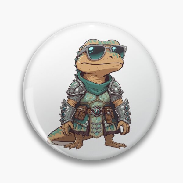 Item preview, Chill Crocodile Warrior | Armored Reptile | Moodimals Collection designed and sold by Simple Nature Studio.