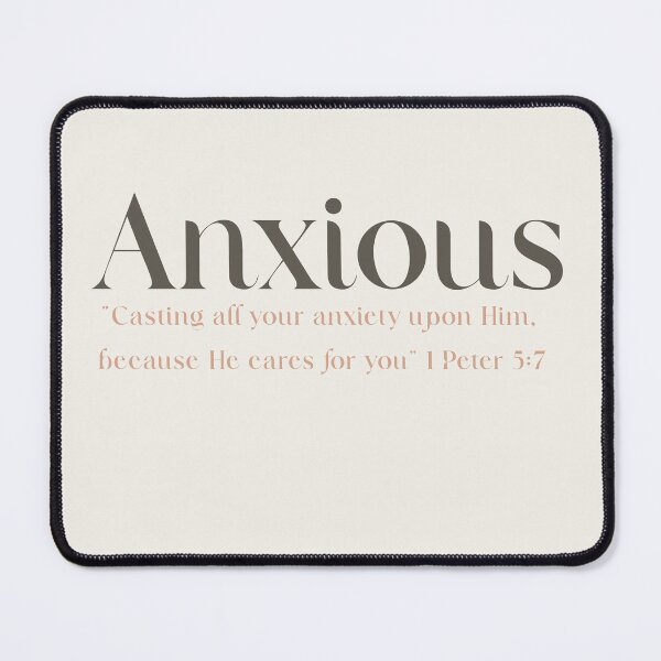 Item preview, "Anxious But Held – 1 Peter 5:7 Christian Design" designed and sold by Illustrated Faith.