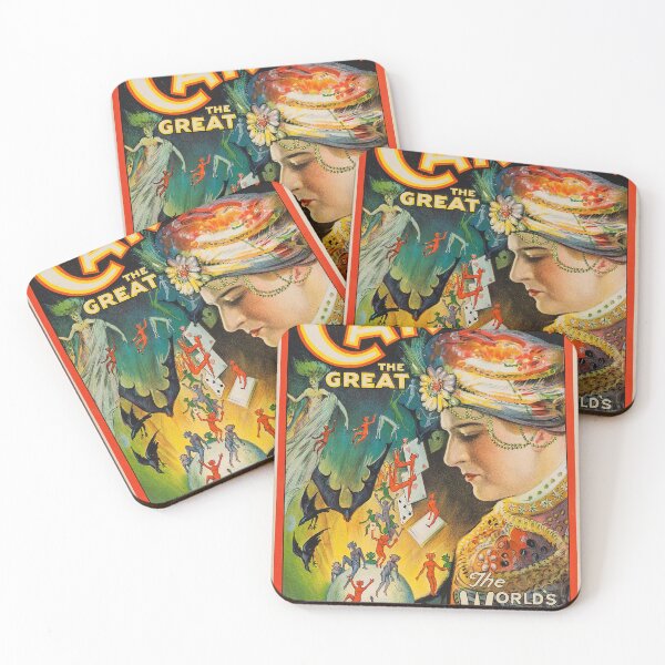 Item preview, Carter the Great Vintage Magician poster designed and sold by Vintage Designs +.