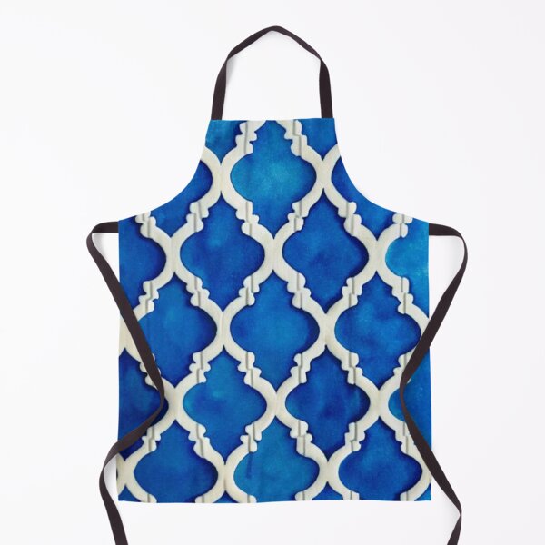 Aperçu de l'œuvre Motif de carreaux bleus marocains – Décoration d'intérieur en céramique de style bohème créée et vendue par BestDetailer.
