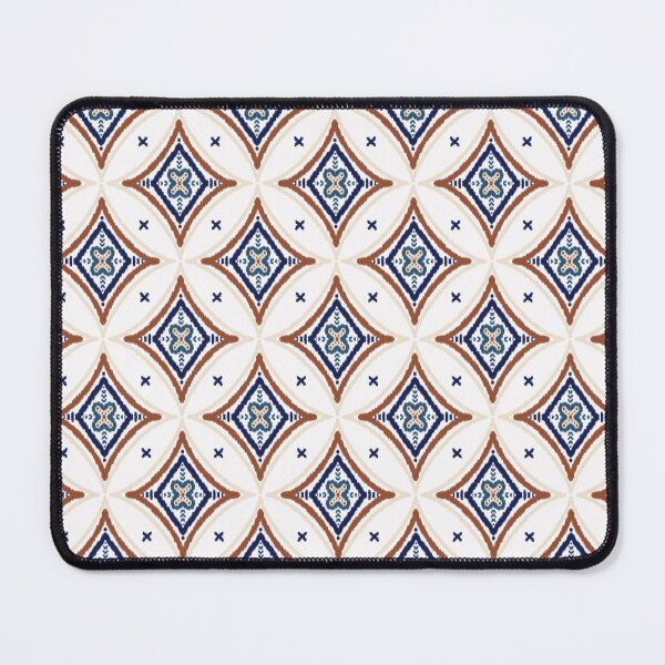 Item preview, Structured Heritage – Geometric Ikat in Earth & Indigo designed and sold by BeyondsDesign.