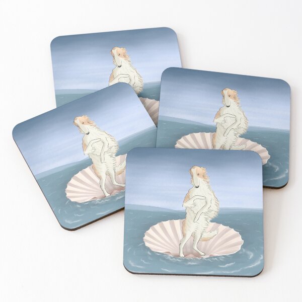 Item preview, The Birth of Canis, the Majestic Borzoi (with background) designed and sold by Tessa Draws Stoof.