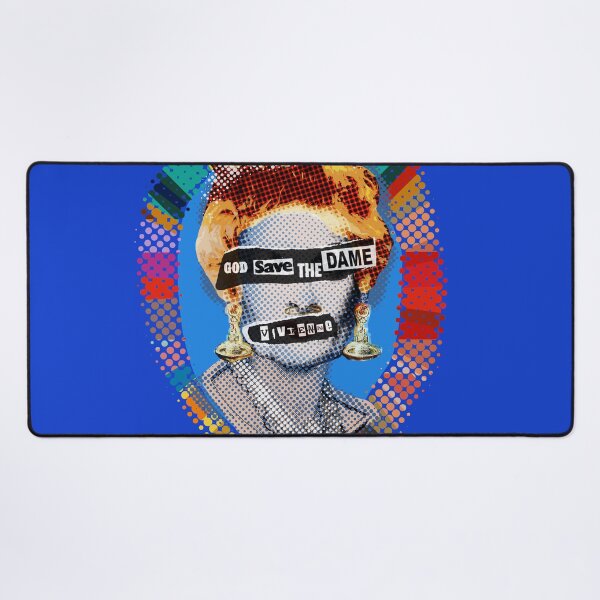 Item preview, God Save The Dame - Blue designed and sold by Big Fat Arts.