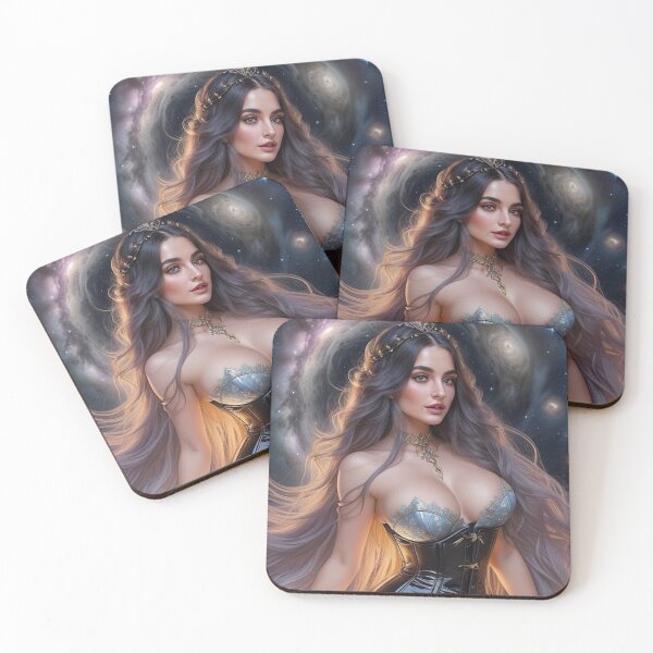 Item preview, Warrior of Aries – Fire Sign Goddess with Cosmos and Flame designed and sold by MissSaylor.