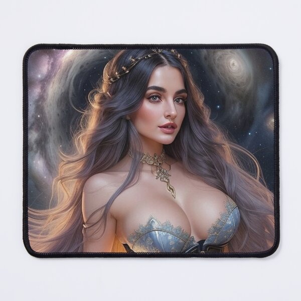 Item preview, Warrior of Aries – Fire Sign Goddess with Cosmos and Flame designed and sold by MissSaylor.