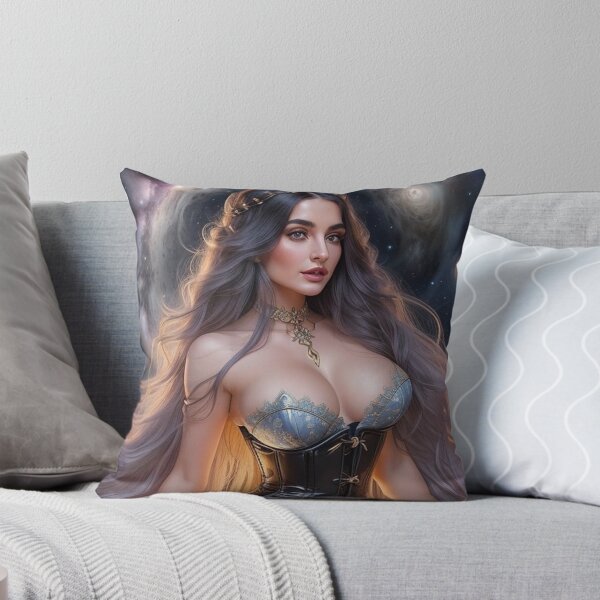 Item preview, Warrior of Aries – Fire Sign Goddess with Cosmos and Flame designed and sold by MissSaylor.