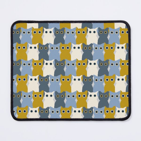 Item preview, Katter in Yellow & Blue - Scandinavian-Inspired Cat Pattern designed and sold by MaxFy0517.