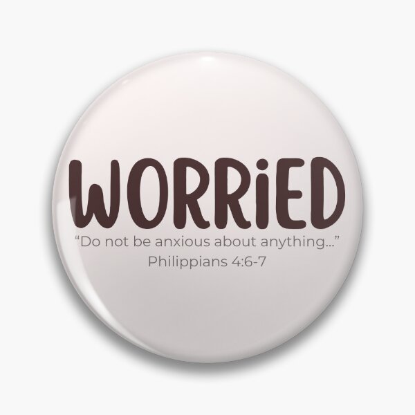 Item preview, "Worried But Guarded – Philippians 4:6-7 Christian Design" designed and sold by Illustrated Faith.