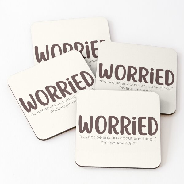 Item preview, "Worried But Guarded – Philippians 4:6-7 Christian Design" designed and sold by Illustrated Faith.