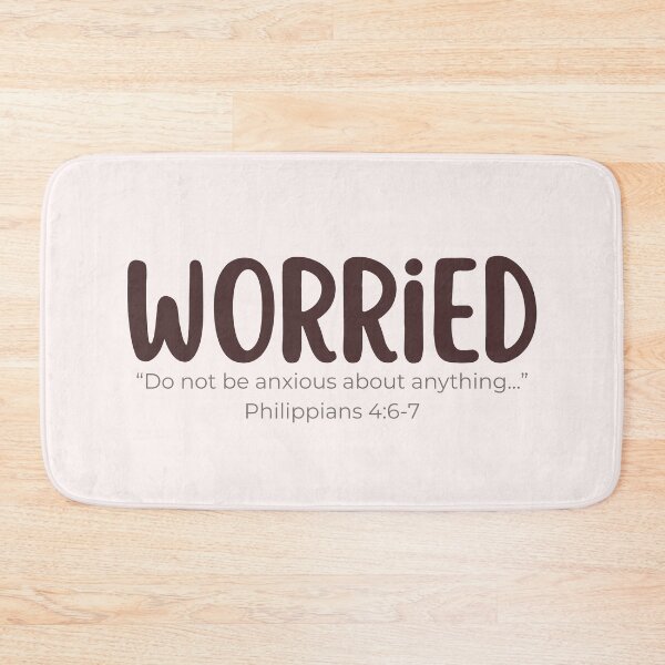 Item preview, "Worried But Guarded – Philippians 4:6-7 Christian Design" designed and sold by Illustrated Faith.